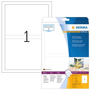 4008705050371 - HERMA DVD-Einleger perforiert 273x183mm Special A4 VE=25 Stück