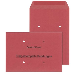 MAILmedia Freistempler-Umschläge DIN B4 ohne Fenster rot 250 St.