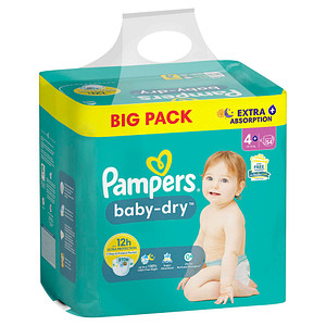 8700216334884 - Pampers® Windeln baby-dry™ BIG PACK Größe Gr4+ (10-15 kg) für Babys und Kleinkinder (4-18 Monate) 62 St 8700216334884 - Pampers® Windeln baby-dry™ BIG PACK Größe Gr4+ (10-15 kg) für Babys und Kleinkinder (4-18 Monate) 62 St