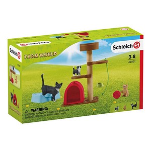Schleich® Farm World 42501 Spielspaß für niedliche Katzen Spielfiguren-Set