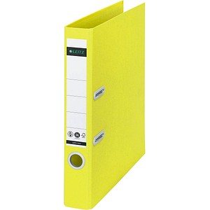 4002432132270 - LEITZ® Ordner Recycle A4 Rückenbreite 50 mm 180°-Hebelmechanik Rückenschild & Griffloch zu 100 % recycelbar gelb