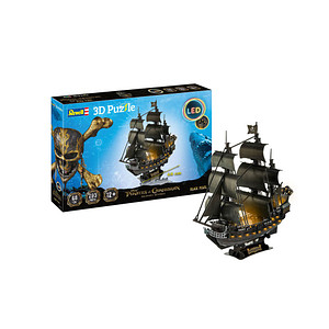 Revell Disney Pirates of the Caribbean Piratenschiff Black Pearl - LED Edition 3D-Puzzle, 293 Teile