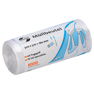 4001553000574 - DEISS UNIVERSAL PLUS HDPE-Abfallbeutel 20 Liter mit Tragegriff Anwenderfreundlicher Müllbeutel mit hoher Stabilität Maße (B x L) 500 x 510 mm 1 Rolle = 40 Stück 4001553000574 - DEISS UNIVERSAL PLUS HDPE-Abfallbeutel 20 Liter mit Tragegriff Anwenderfreundlicher Müllbeutel mit hoher Stabilität Maße (B x L) 500 x 510 mm 1 Rolle = 40 Stück