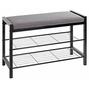4001070545442 - Schuhbank 54544 schwarz grau Metall 750 cm 4001070545442 HAKU Möbel