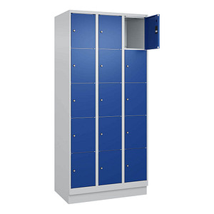 4066681684539 - Schließfachschrank Classic PLUS enzianblau lichtgrau 080020-305 S10003 15 Schließfächer 900 x 500 x 1950 cm 4066681684539 C 4066681684539 - Schließfachschrank Classic PLUS enzianblau lichtgrau 080020-305 S10003 15 Schließfächer 900 x 500 x 1950 cm 4066681684539 C