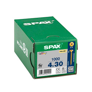 SPAX® Universalschrauben Z2 Senkkopf YELLOX 30mm  x 4 mm, 1000 St.