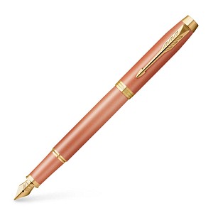 3026982038999 - IM Writing Rituals Fountain Pen Uplifting Orange Finish with Gradient & Gold Trims Medium Nib Blue Ink Gift Box