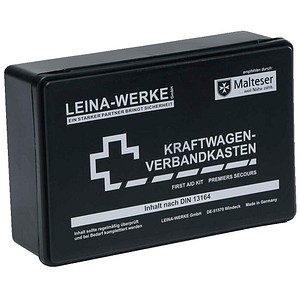 4011166100028 - Erste-Hilfe-Kasten KFZ Standard DIN 13164 schwarz 4011166100028 Leina-Werke