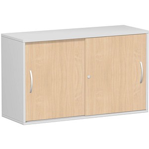 4038933486994 - Schiebetürenschrank Flex S-312153-BL lichtgrau buche 1 Fachboden 1200 x 425 x 720 cm