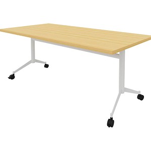 8058265539997 - Mehrzwecktisch Pop-up buche weiß rechteckig T-Fuß-Gestell weiß 1600 x 800 x 740 cm 8058265539997 - Mehrzwecktisch Pop-up buche weiß rechteckig T-Fuß-Gestell weiß 1600 x 800 x 740 cm