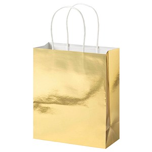 4001868137033 - Papiertüten GOLD M gold glänzend 7 St