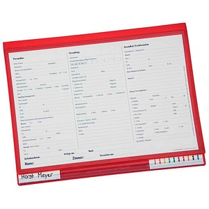 4052301043824 - Patienten-Dokumentations-Hängemappe Slim Kunststoff rot 1 x kaufmännische Heftung 1 St