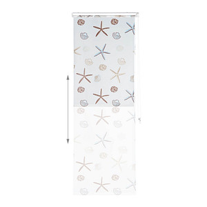4052025926267 - Duschrollo Ocean wasserabweisend Muschel Badrollo Wanne u Dusche Deckenmontage 80x240cm semitransparent - Relaxdays