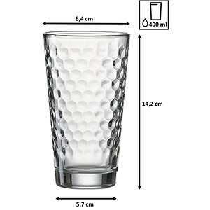 4006344319323 - Longdrinkglas Favo 400ml transparent Longdrinkglas Longdrinkglas 4006344319323 RITZENHOFF&BREKER 6 Stück 4006344319323 - Longdrinkglas Favo 400ml transparent Longdrinkglas Longdrinkglas 4006344319323 RITZENHOFF&BREKER 6 Stück