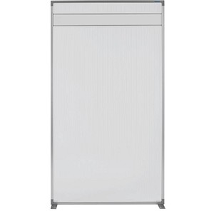 4013695034676 - Raumteiler Polycarbonatscheibe mit magnetowand®-Leiste HxBxT 1800 x 1000 x 350 mm magnetoplan