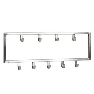 WOHNLING Wandgarderobe WL6.446 silber Metall 9 Haken 50,0 x 20,0 cm