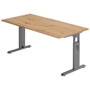 4032062190326 - Schreibtisch O-Serie VOS16 R G manuell höhenverstellbar 65-85cm (H) 160x80cm (BxT) rechteckig asteiche graphit 4032062190 4032062190326 - Schreibtisch O-Serie VOS16 R G manuell höhenverstellbar 65-85cm (H) 160x80cm (BxT) rechteckig asteiche graphit 4032062190