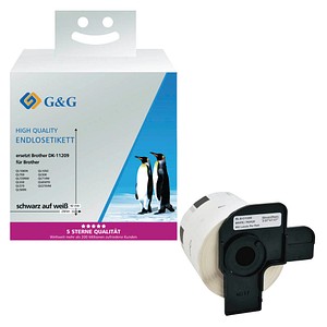 6941881284377 - Etikettenrollen für Etikettendrucker ersetzt brother DK-11209 weiß 290 x 620 mm 1 x 8000 Etiketten