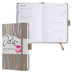 4004360775123 - Buchkalender J6350 braun 2 Seiten   1 Woche  4004360775123 Sigel