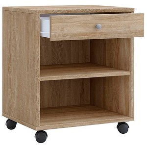 4051814370670 - Rollcontainer Beistellcontainer mit zwei offenen Fächern Maße ca H 54 x B 45 x T 38 cm Bürocontainer - Salda