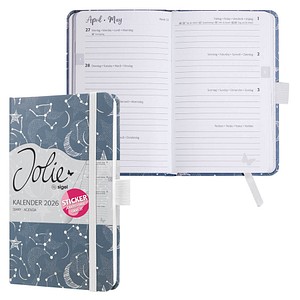 4004360775154 - Buchkalender J6348 blau weiß 2 Seiten   1 Woche  4004360775154 Sigel