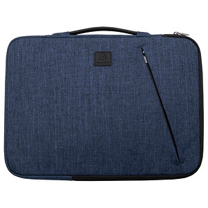 3130630171423 - Laptophülle Business für Laptops 15-16 gepolstert Griff & Reißverschlussfach B 410 x T 25 x H 310 mm Post-Consumer-Polyester blau