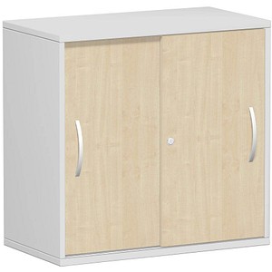 4038933486871 - Schiebetürenschrank Flex S-382502-AL lichtgrau ahorn 1 Fachboden 800 x 425 x 798 cm