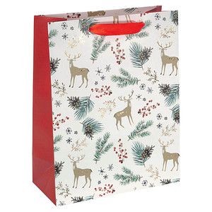 4004360777660 - Geschenktasche GT121 Christmas motifs watercolor Large Weihnachten Christmas motifs watercolor  26cm x 33cm 4004360777660 Sig 5 Stück