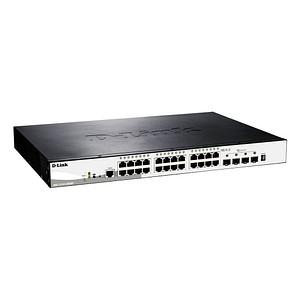 0790069467943 - D-Link DGS 1510-28XMP - Switch - L3 - Smart - 24 x 10 100 1000 (PoE+) + 4 x 10 Gigabit SFP+ - Desktop an Rack montierbar