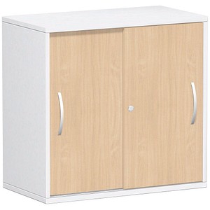 4038933486901 - Schiebetürenschrank Flex S-382502-BW weiß buche 1 Fachboden 800 x 425 x 798 cm