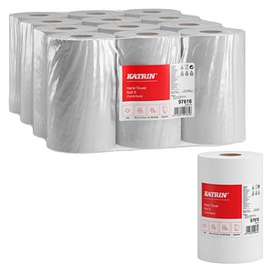 6414301097609 - 12 Handtuchrollen 1-lagig weiß