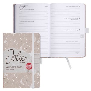 4004360774799 - Buchkalender J6349 beige weiß 2 Seiten   1 Woche  4004360774799 Sigel