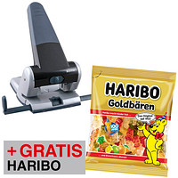 AKTION: LEITZ Registraturlocher 5180 schwarz + GRATIS HARIBO GOLDBÄREN, 175 g