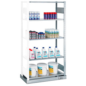 4004514227508 - Anbauregal MULTIplus 150 14945 silber 1000 x 500 x 2000 cm 4004514227508 SCHULTE