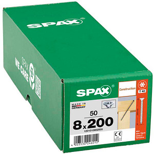 SPAX® Holzbauschrauben T40 Senkkopf WIROX 200mm  x 8 mm, 50 St.