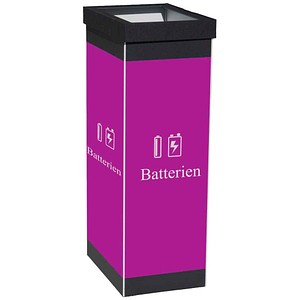PAPERFLOW Mülleimer 60,0 l schwarz, lila, 1 St.