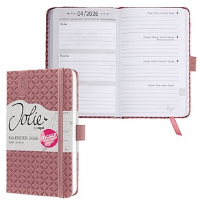 4004360776076 - Buchkalender J6128 dunkelrot 2 Seiten   1 Woche  4004360776076 Sigel