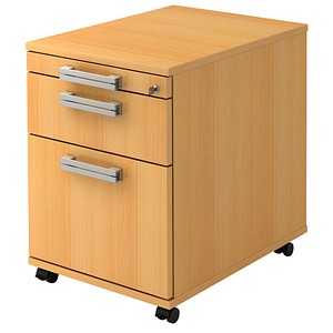 HAMMERBACHER Akandia Rollcontainer buche 3 Auszüge 42,8 x 58,0 x 59,0 cm