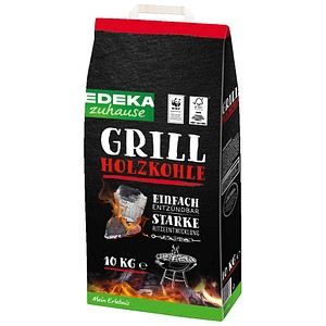 EDEKA zuhause Holzkohle Grillkohle, 10,0 kg, 1 St.