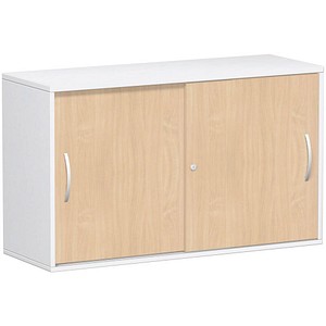 4038933487007 - Schiebetürenschrank Flex S-312153-BW weiß buche 1 Fachboden 1200 x 425 x 720 cm