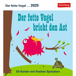 Harenberg Postkartenkalender Der fette Vogel bricht den Ast 2025