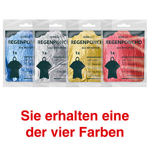 4260206626213 - unisex Regenponcho farbsortiert Einheitsgröße 4260206626213 WUNDmed 4260206626213 - unisex Regenponcho farbsortiert Einheitsgröße 4260206626213 WUNDmed