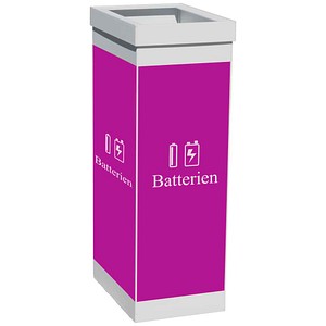 PAPERFLOW Mülleimer 60,0 l weiß, lila, 1 St.
