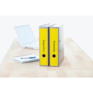 4008705051361 - - Ordnerrückenetikett breit lang 61 x 297 mm (b x h) selbstklebend mit Griffloch gelb 60 Etik Pack 4008705051361 - - Ordnerrückenetikett breit lang 61 x 297 mm (b x h) selbstklebend mit Griffloch gelb 60 Etik Pack
