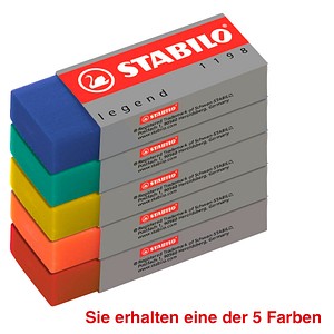 9556091108145 - 20 x Radierer legacy PVC 22x11x62mm farbig sortiert 9556091108145 - 20 x Radierer legacy PVC 22x11x62mm farbig sortiert
