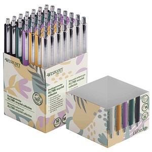 4027521538221 - Kugelschreiber farbsortiert Schreibfarbe schwarz 50 St