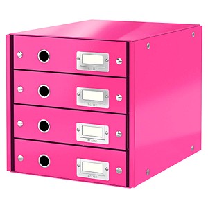 Leitz Schubladenbox Click Store Pink Din A4 Mit 4 Schubladen