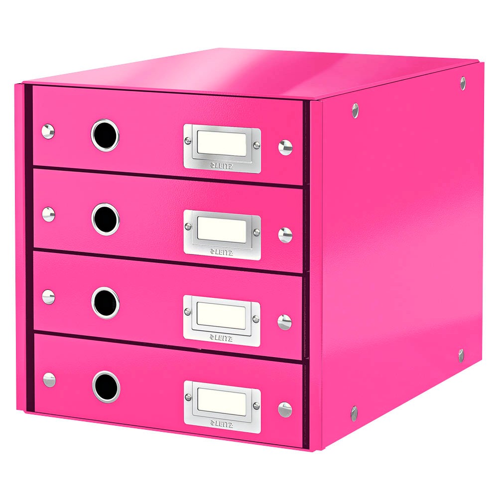 LEITZ Schubladenbox Click & Store pink 6049-00-23, DIN A4 mit 4