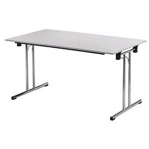 3700245507896 - Schreibtisch TPCH167G 74cm (H) 160x70cm (BxT) rechteckig grau   chrom 3700245507896 SODEMATUB