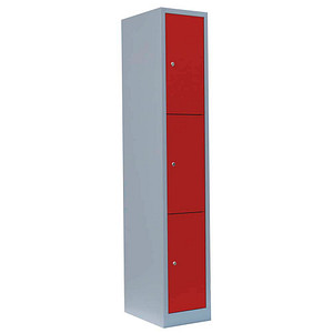 4061815517424 - Schließfachschrank feuerrot lichtgrau 520314 3 Schließfächer 315 x 500 x 1800 cm 4061815517424 LÜLLMANN 4061815517424 - Schließfachschrank feuerrot lichtgrau 520314 3 Schließfächer 315 x 500 x 1800 cm 4061815517424 LÜLLMANN